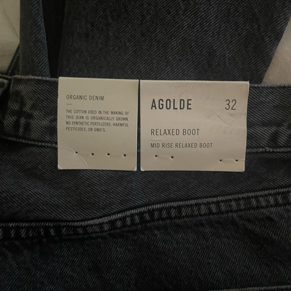 AGOLDE x Revolve Mid Rise Relaxed Boot Cut Jeans Black Size 32 NWT Classic - Picture 11 of 11